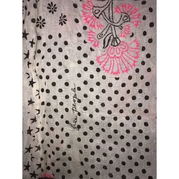 Free People Tote Bag Gauze Boho‎ Reusable Shopping Floral Festival 14x15" - Picture 3 of 9